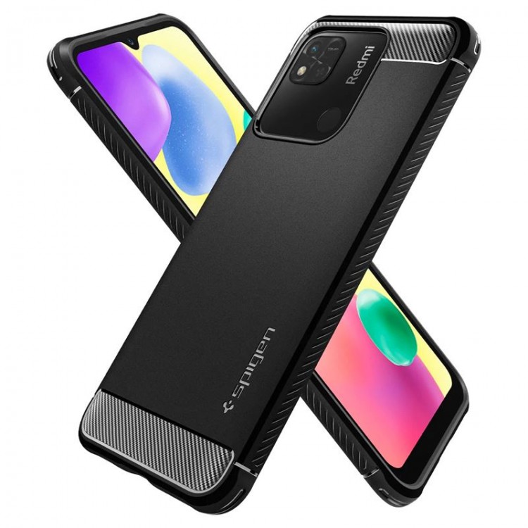 Θήκη Spigen SGP Rugged Armor για Xiaomi Redmi 10A - ΜΑΥΡΟ - ACS04540