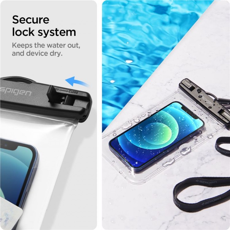 Spigen SGP Velo A601 Universal Αδιάβροχη θήκη τηλεφώνου, 2 ΤΕΜ - ΔΙΑΦΑΝΟ - AMP03098