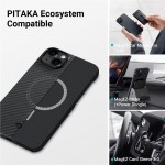 Θήκη Pitaka MagEZ 3 1500D για Apple iPhone 14 6.1 - ΜΑΥΡΟ ΓΚΡΙ - KI1401