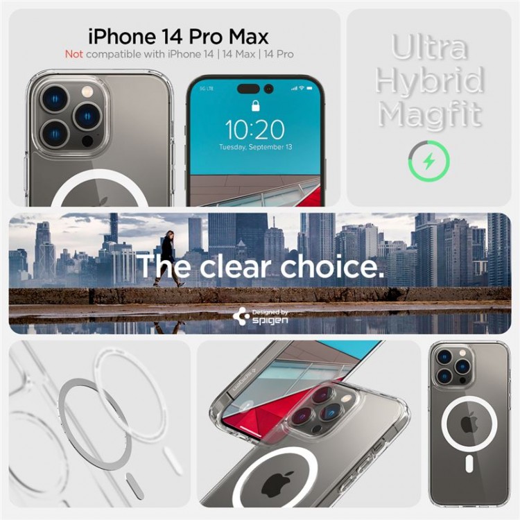 Θήκη Spigen SGP Crystal Hybrid MagSafe MAGFIT για Apple iPhone 14 Pro Max 6.7 - ΛΕΥΚΟ - ACS04643