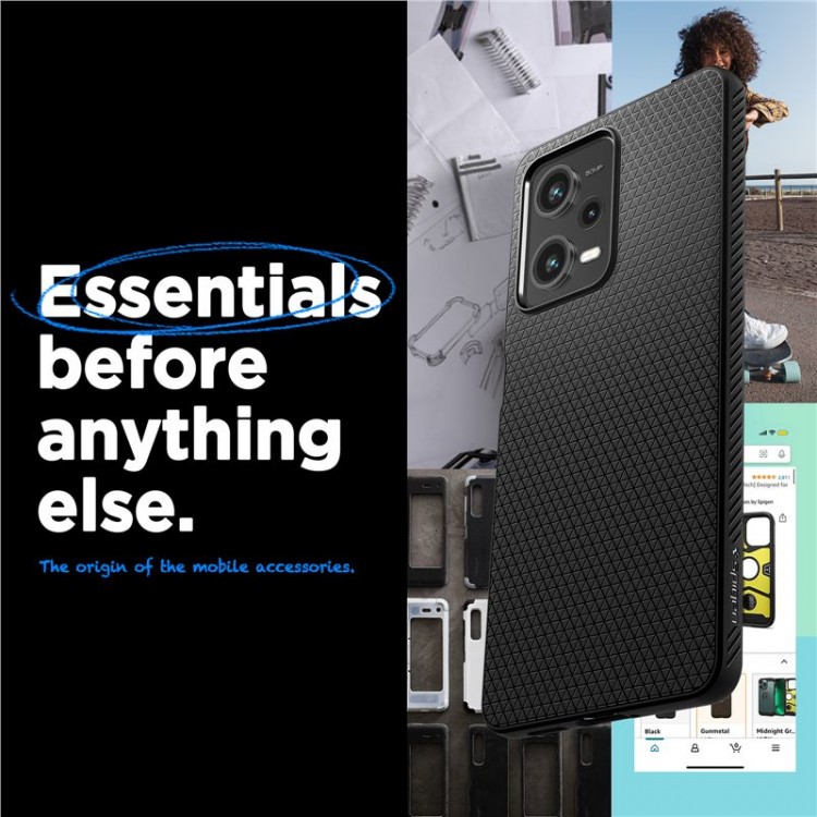 Θήκη Spigen SGP Liquid Air για Xiaomi Redmi Note 12 Pro 5G/POCO X5 Pro 5G - ΜΑΥΡΟ - ACS05788