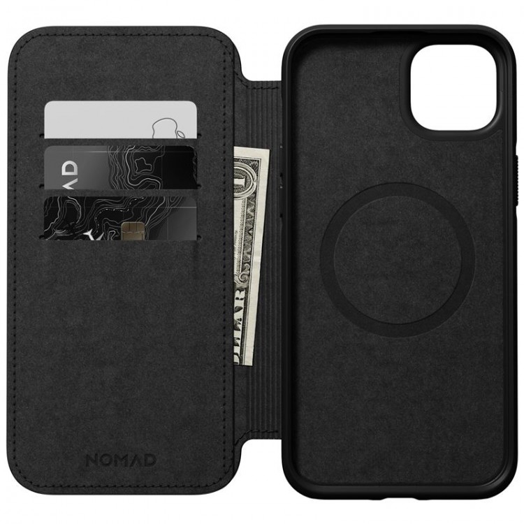 Θήκη Nomad Leather MagSafe Folio για Apple iPhone 14 Plus 6.7 2022/15 PLUS 6.7 2023 - ΚΑΦΕ - NM01284185
