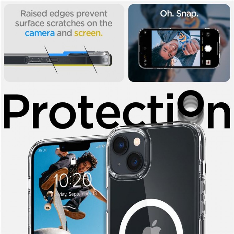 Θήκη Spigen SGP Crystal Hybrid MagSafe MAGFIT για Apple iPhone 14 6.1 - ΛΕΥΚΟ - ACS04682