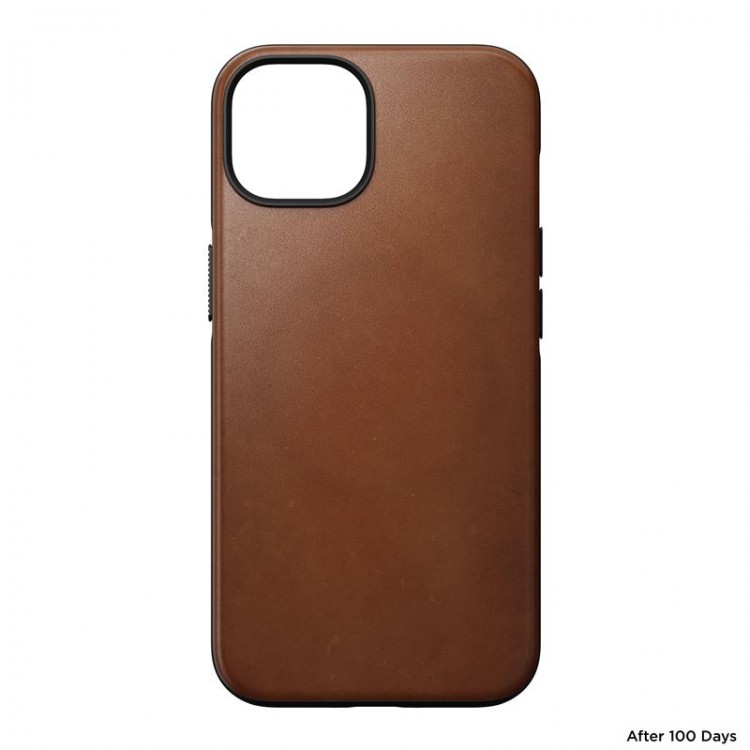 NOMAD θήκη δερμάτινη Rugged rustic MagSafe για Apple iPhone 14 6.1 - ENGLISH TAN ΚΑΦΕ - NM01263685