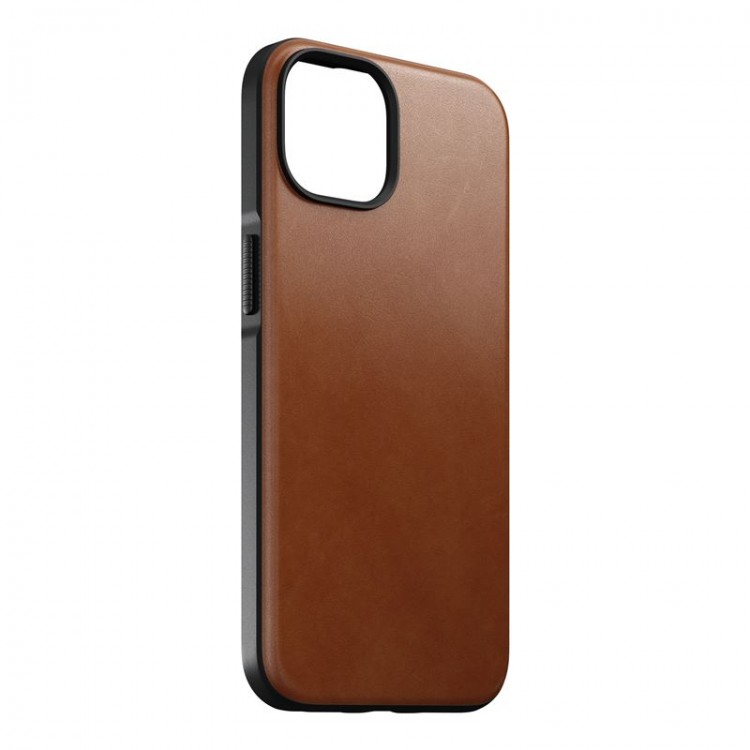 NOMAD θήκη δερμάτινη Rugged rustic MagSafe για Apple iPhone 14 6.1 - ENGLISH TAN ΚΑΦΕ - NM01263685