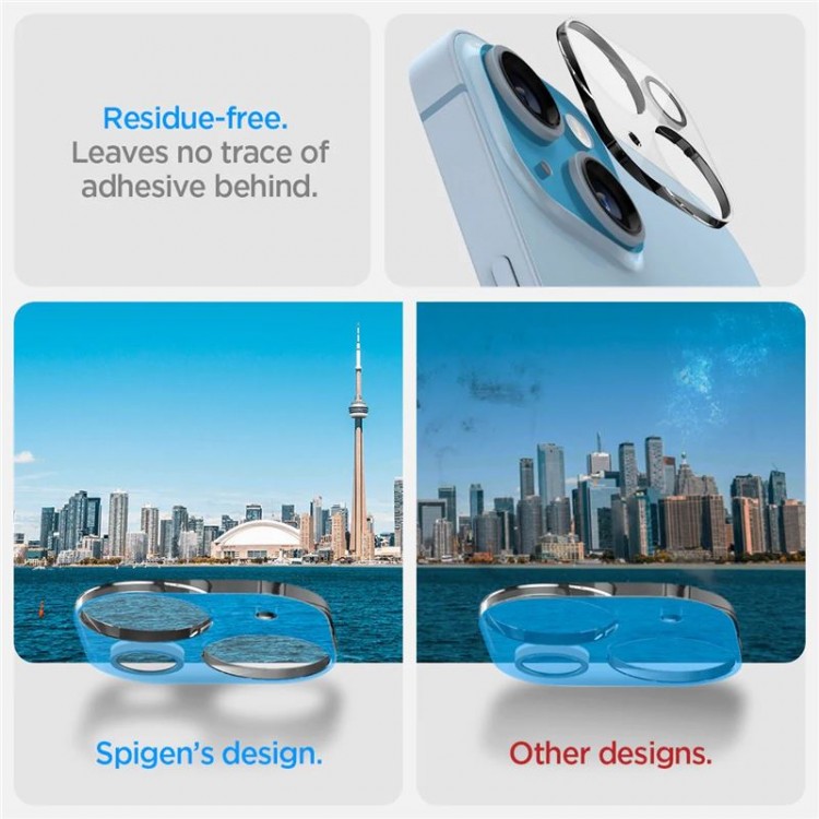 Spigen SGP Γυαλί προστασίας Φακών κάμερας Glass Optik 2 Pack για Apple iPhone 14/iPhone 14 Plus - ΔΙΑΦΑΝΟ - AGL05229