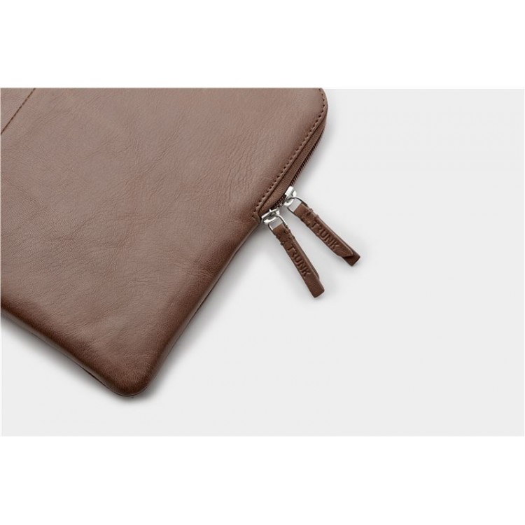 Trunk Δερμάτινη θήκη χαρτοφύλακας Sleeve για Apple MacBook Pro 14 M3 2023/M2 2023/M1 2021 - ΚΑΦΕ - TR-LEAALSPRO14-BRW