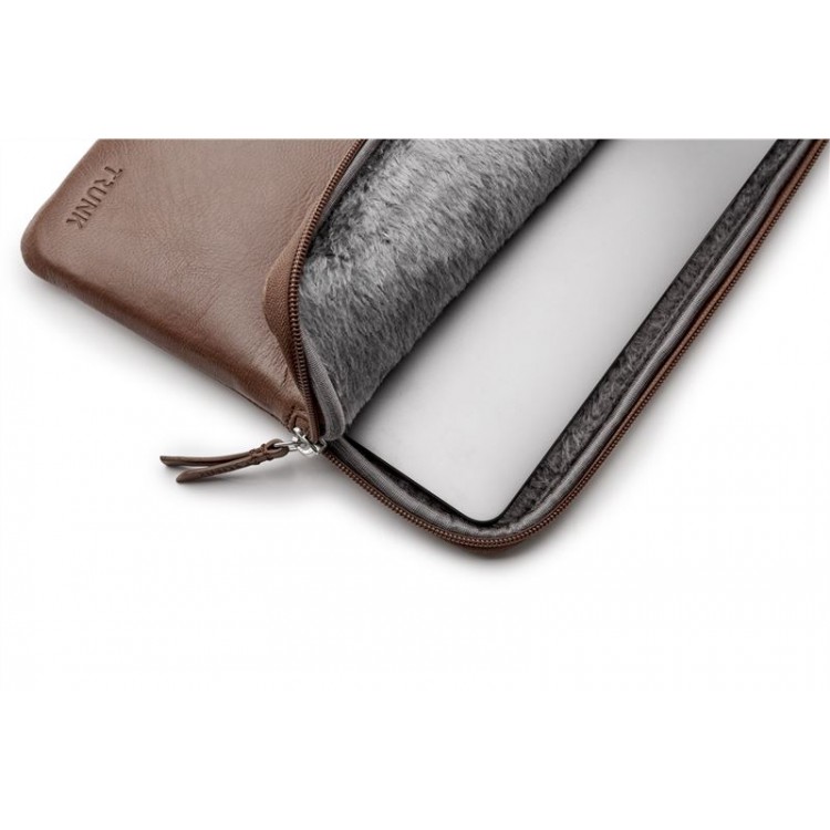 Trunk Δερμάτινη θήκη χαρτοφύλακας Sleeve για Apple MacBook Pro 14 M3 2023/M2 2023/M1 2021 - ΚΑΦΕ - TR-LEAALSPRO14-BRW