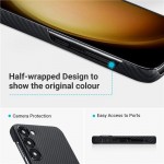 Θήκη Pitaka MagSafe Ultra-Slim ARAMID CARBON MagEZ 4 για Samsung Galaxy S25 5G 2025 - ΜΑΥΡΟ ΓΚΡΙ - KS2501