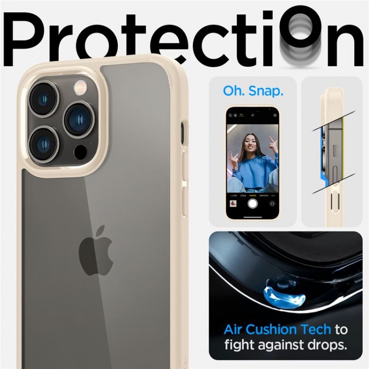 Θήκη Spigen SGP Crystal Hybrid για Apple iPhone 14 Pro 6.1 - Sand ΜΠΕΖ - ACS04668