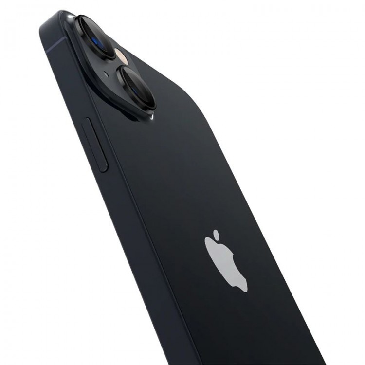 SPIGEN SGP OPTIK.TR EZ FIT CAMERA PROTECTOR Γυαλί προστασίας ΦΑΚΩΝ 9H για CAMERA LENS για Apple IPHONE 14 / 14 PLUS / 15 / 15 PLUS - ΜΑΥΡΟ - AGL05213 - 2 pcs