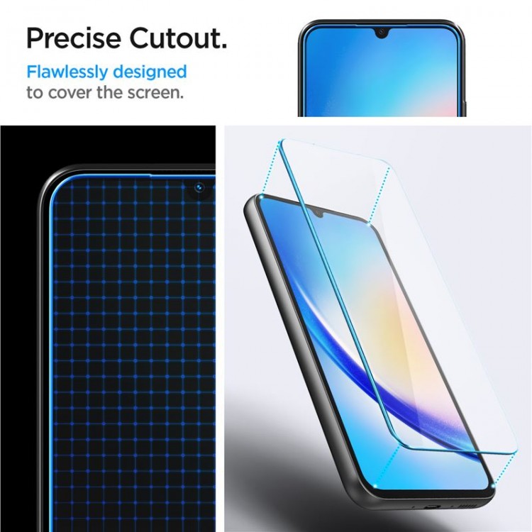 Spigen SGP Γυαλί προστασίας SLIM FC για SAMSUNG GALAXY A34 5G - ΔΙΑΦΑΝΟ - 2 ΤΕΜ - AGL05967