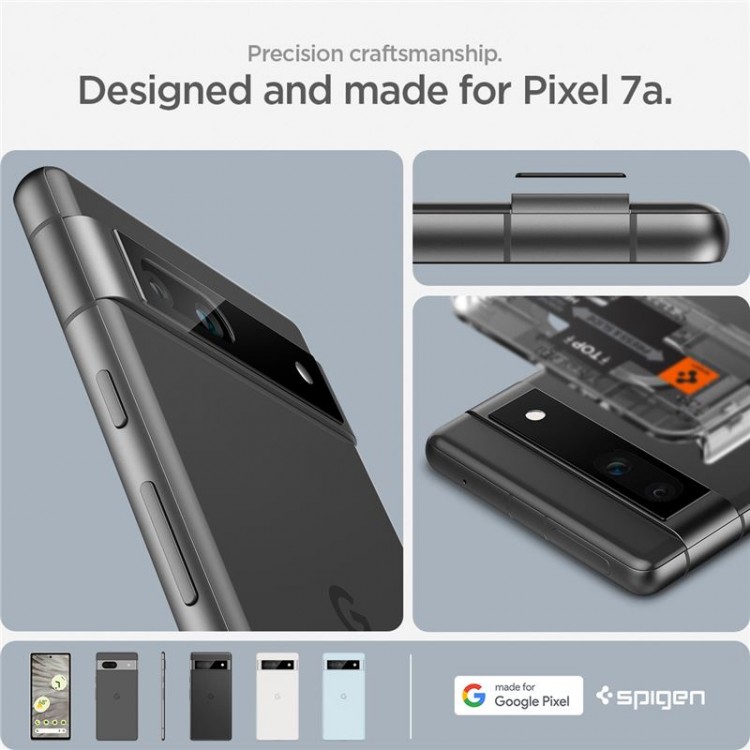 Spigen SGP GLAS.tR SLIM Optik Γυαλί προστασίας 9H Camera Lens για CAMERA για Google Pixel 7A - ΜΑΥΡΟ - 2 τεμ. - AGL05970