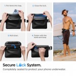 Θήκη Spigen SGP ΣΕΤ Aqua Shield Τσάντα μέσης ΑΔΙΑΒΡΟΧΗ για Smartphones, Aξεσουάρ + ΑΔΙΑΒΡΟΧΗ Universal Floating θήκη για κινητά - A621- ΜΑΥΡΟ - AMP04533