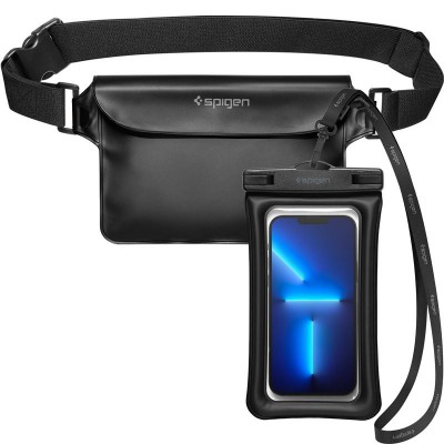 Θήκη Spigen SGP ΣΕΤ Aqua Shield Τσάντα μέσης ΑΔΙΑΒΡΟΧΗ για Smartphones, Aξεσουάρ + ΑΔΙΑΒΡΟΧΗ Universal Floating θήκη για κινητά - A621- ΜΑΥΡΟ - AMP04533