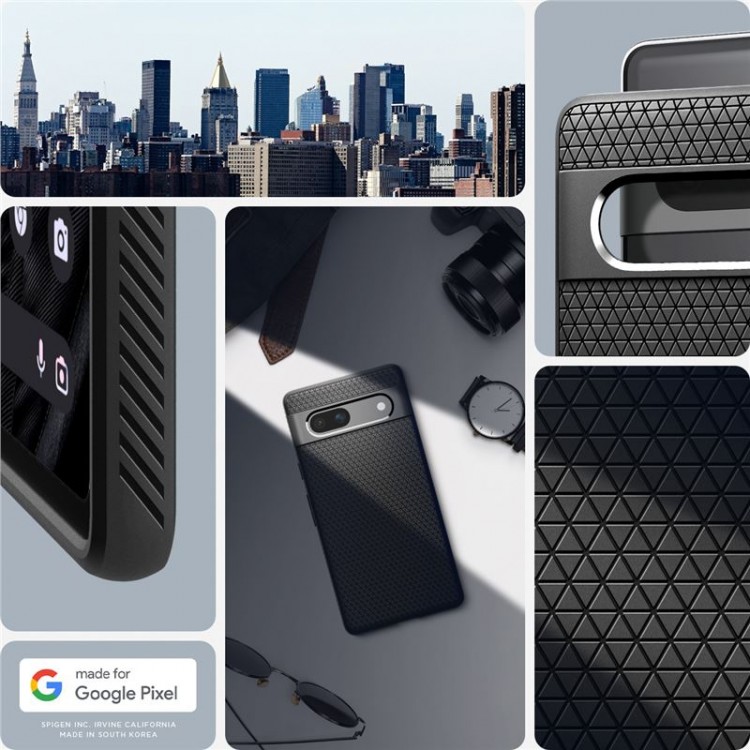 Θήκη SPIGEN SGP Liquid Air για GOOGLE PIXEL 7A - ΜΑΥΡΟ - ACS05815