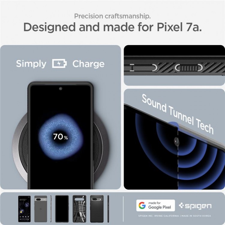 Θήκη SPIGEN SGP Liquid Air για GOOGLE PIXEL 7A - ΜΑΥΡΟ - ACS05815