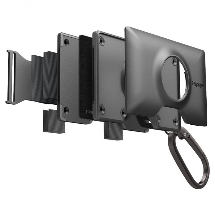Spigen SGP RFID Wallet S πορτοφόλι κλιπ καρτών με μπρελόκ για Apple AirTag - ΓΡΑΦΙΤΗΣ - AHP04276