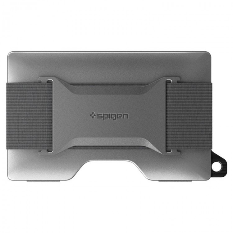 Spigen SGP RFID Wallet S πορτοφόλι κλιπ καρτών με μπρελόκ για Apple AirTag - ΓΡΑΦΙΤΗΣ - AHP04276