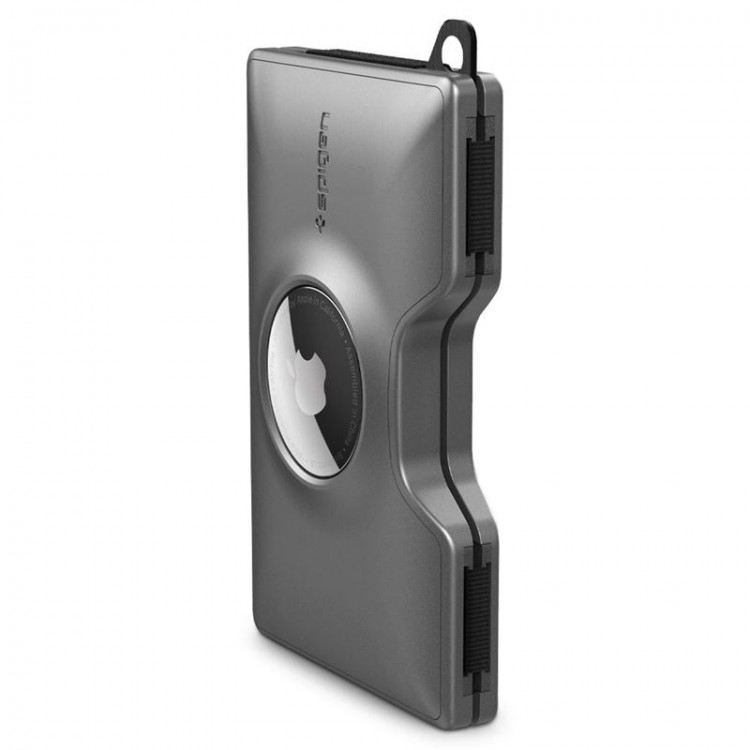 Spigen SGP RFID Wallet S πορτοφόλι κλιπ καρτών με μπρελόκ για Apple AirTag - ΓΡΑΦΙΤΗΣ - AHP04276