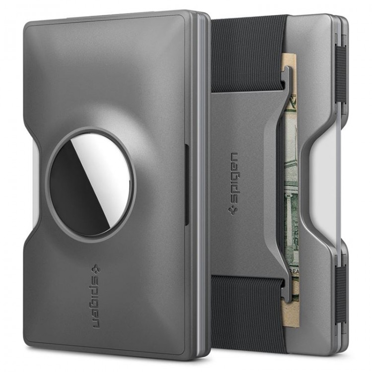 Spigen SGP RFID Wallet S πορτοφόλι κλιπ καρτών για Apple AirTag - ΓΡΑΦΙΤΗΣ - AMP02303