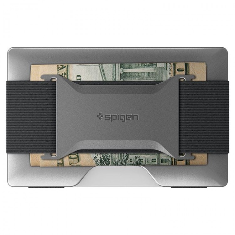 Spigen SGP RFID Wallet S πορτοφόλι κλιπ καρτών για Apple AirTag - ΓΡΑΦΙΤΗΣ - AMP02303