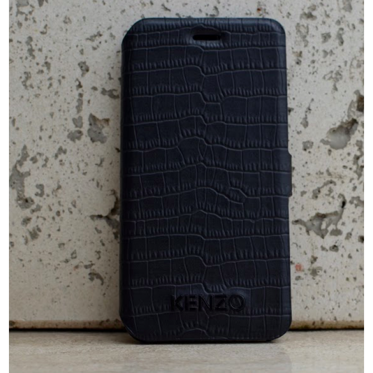 Θήκη KENZO Πορτοφόλι Crocodile Print για iPhone 6 PLUS , 6s PLUS - Μαύρο