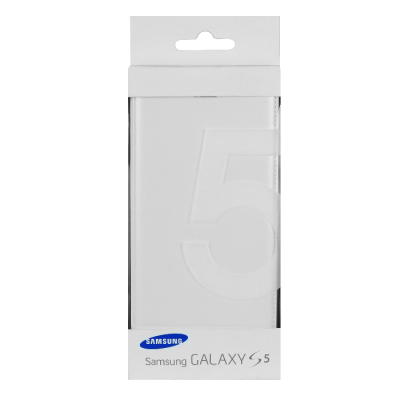 Θήκη Samsung Πορτοφόλι Cover για Galaxy S5 EF-WG900BWEGWW - ΛΕΥΚΟ