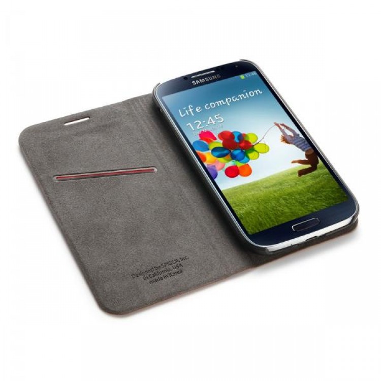 Θήκη SPIGEN SGP Δερμάτινη Slim S πορτοφόλι για Samsung Galaxy S4 - ΛΕΥΚΟ