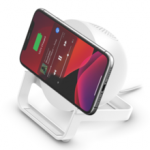 Wireless Charger + Bluetooth Speaker ,WHITE