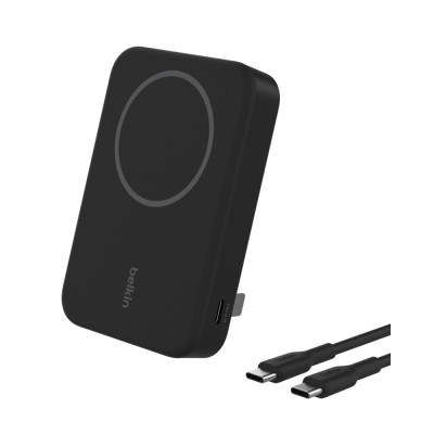 10K Qi2 15W, MAGNETIC WIRELESS POWER BANK + KICK STAND, BLACK