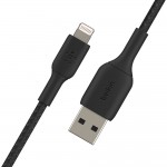Lightning to USB-A Cable_Braided, 0,15M, Black