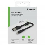 Lightning to USB-A Cable_Braided, 0,15M, Black