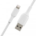 Lightning to USB-A Cable_Braided, 0,15M, White