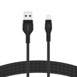BOOST CHARGE™  USB-A to LTG_Braided silicone, 2M, Black