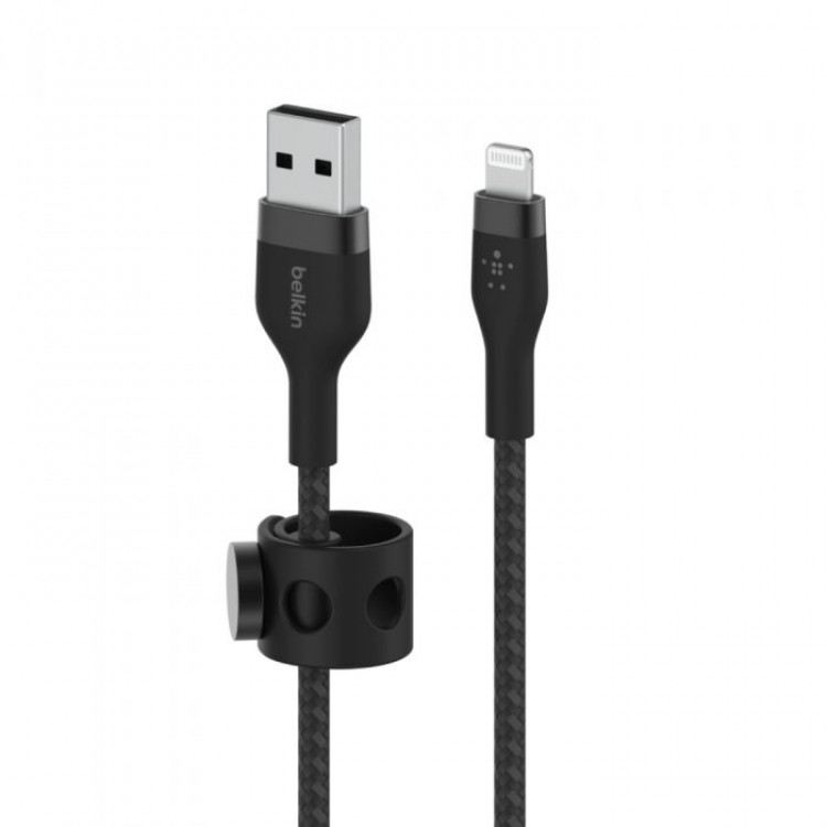 BOOST CHARGE™  USB-A to LTG_Braided silicone, 3M, Black