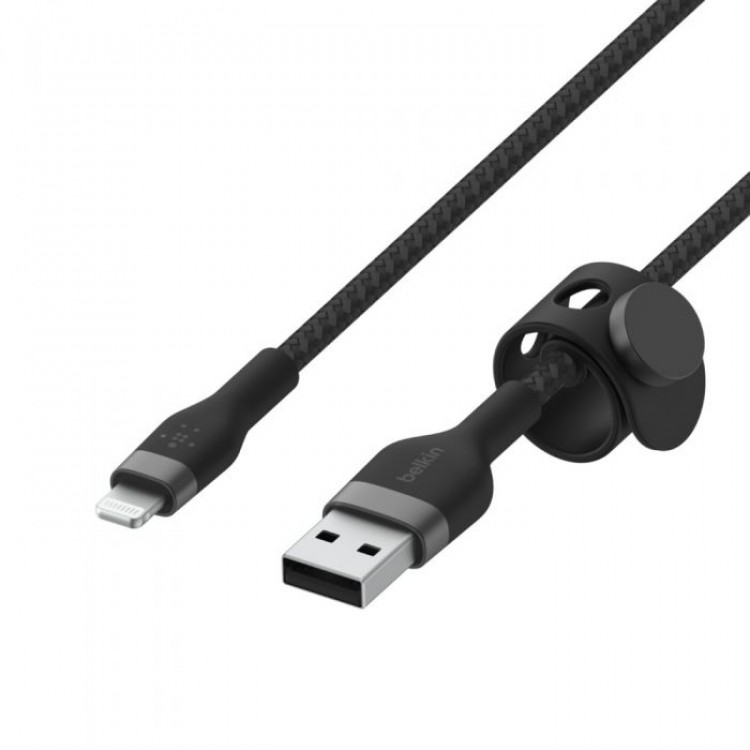 BOOST CHARGE™  USB-A to LTG_Braided silicone, 3M, Black
