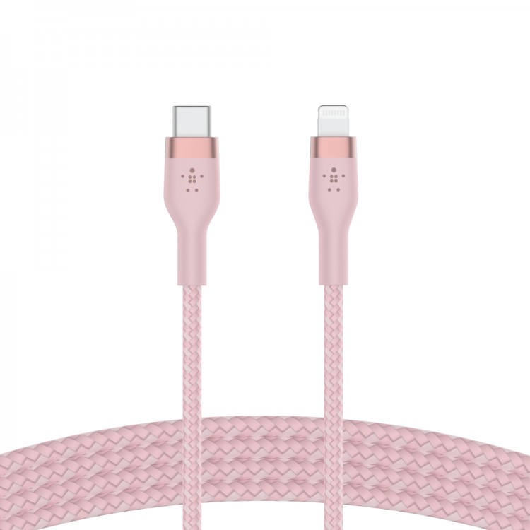 BOOST CHARGE™  USB-C to LTG_Braided silicone, 1M, Pink