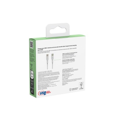 USB-C to USB-C Cable, 1M, White, 2pack