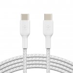 USB-C to USB-C Cable_Braided, 2M, White, 2pack