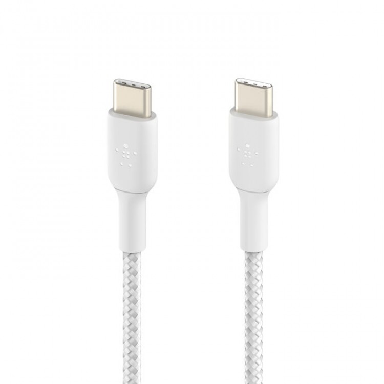 USB-C to USB-C Cable_Braided, 2M, White, 2pack