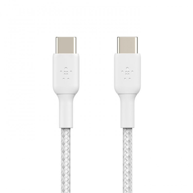 USB-C to USB-C Cable_Braided, 2M, White, 2pack