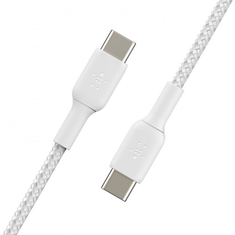 USB-C to USB-C Cable_Braided, 2M, White, 2pack