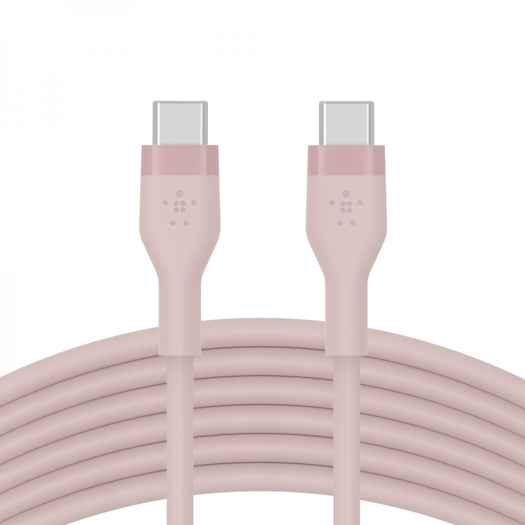BOOST CHARGE™  USB-C to USB-C 2.0_silicone, 3M, Pink