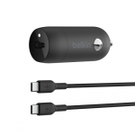 Belkim 30W USB-C Car Charger + USB-C to USB-C cable - CCA004bt1MBK-B6