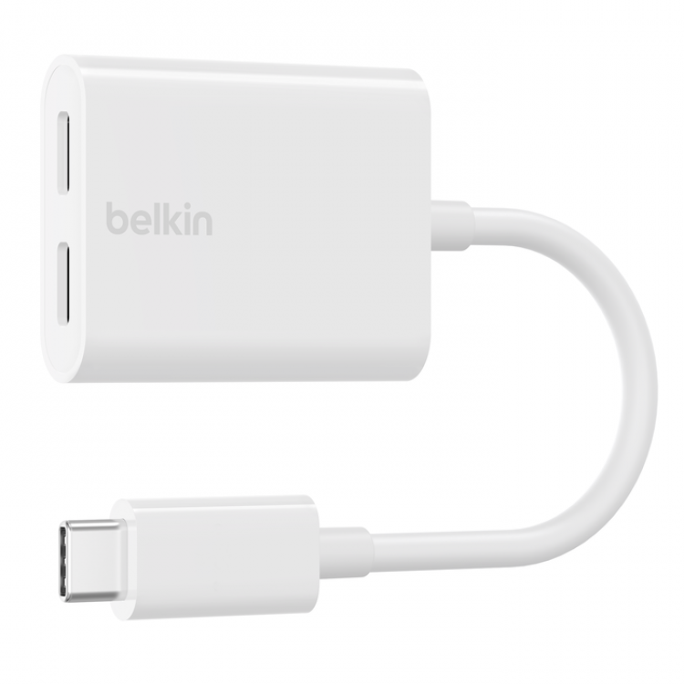 Dual USB-C Charge Adapter, White