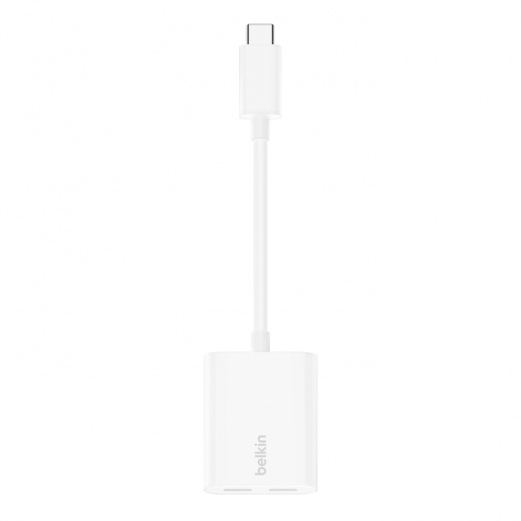 Dual USB-C Charge Adapter, White