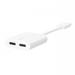 Dual USB-C Charge Adapter, White