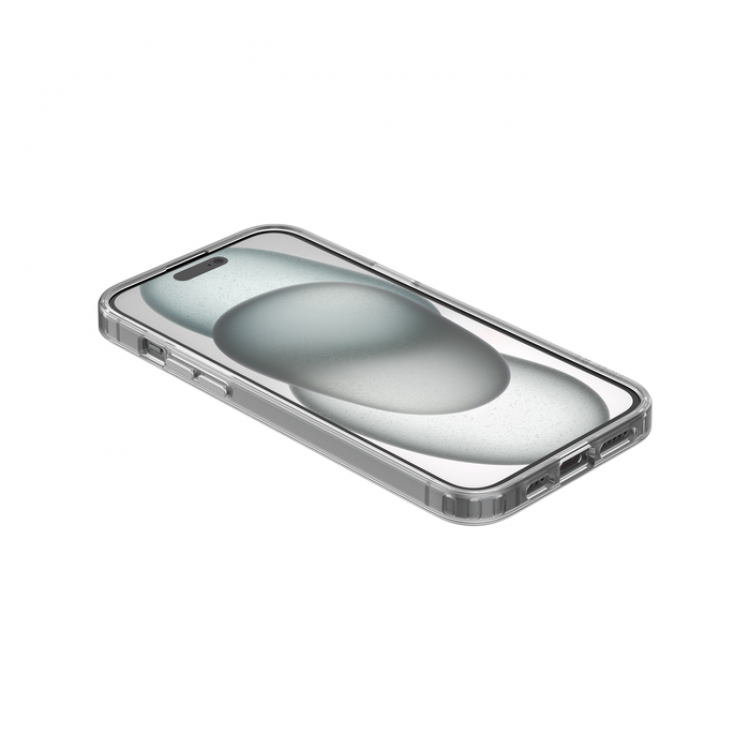SheerForce Magnetic Anti-Microbial Protective Case for iPhone 15 Plus - clear
