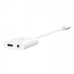 3.5 MM AUDIO + USB-C CHARGE ADAPTER V2 Fast Charging up to 60W, White